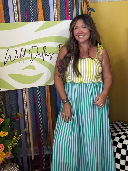 Colorblock Striped Dress