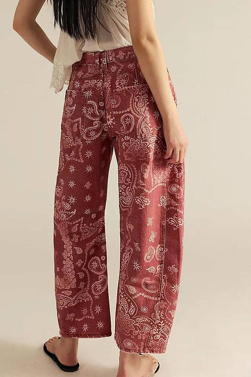 Paisley Pattern Jeans