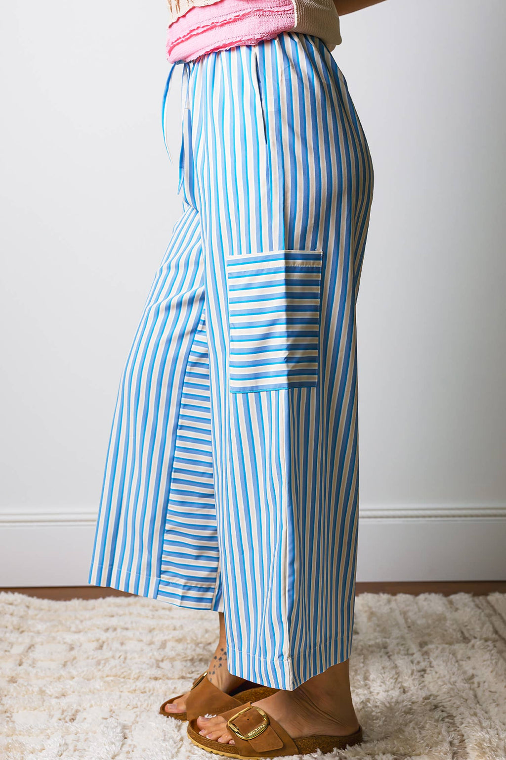 Patch Pocket Wide Leg Pants