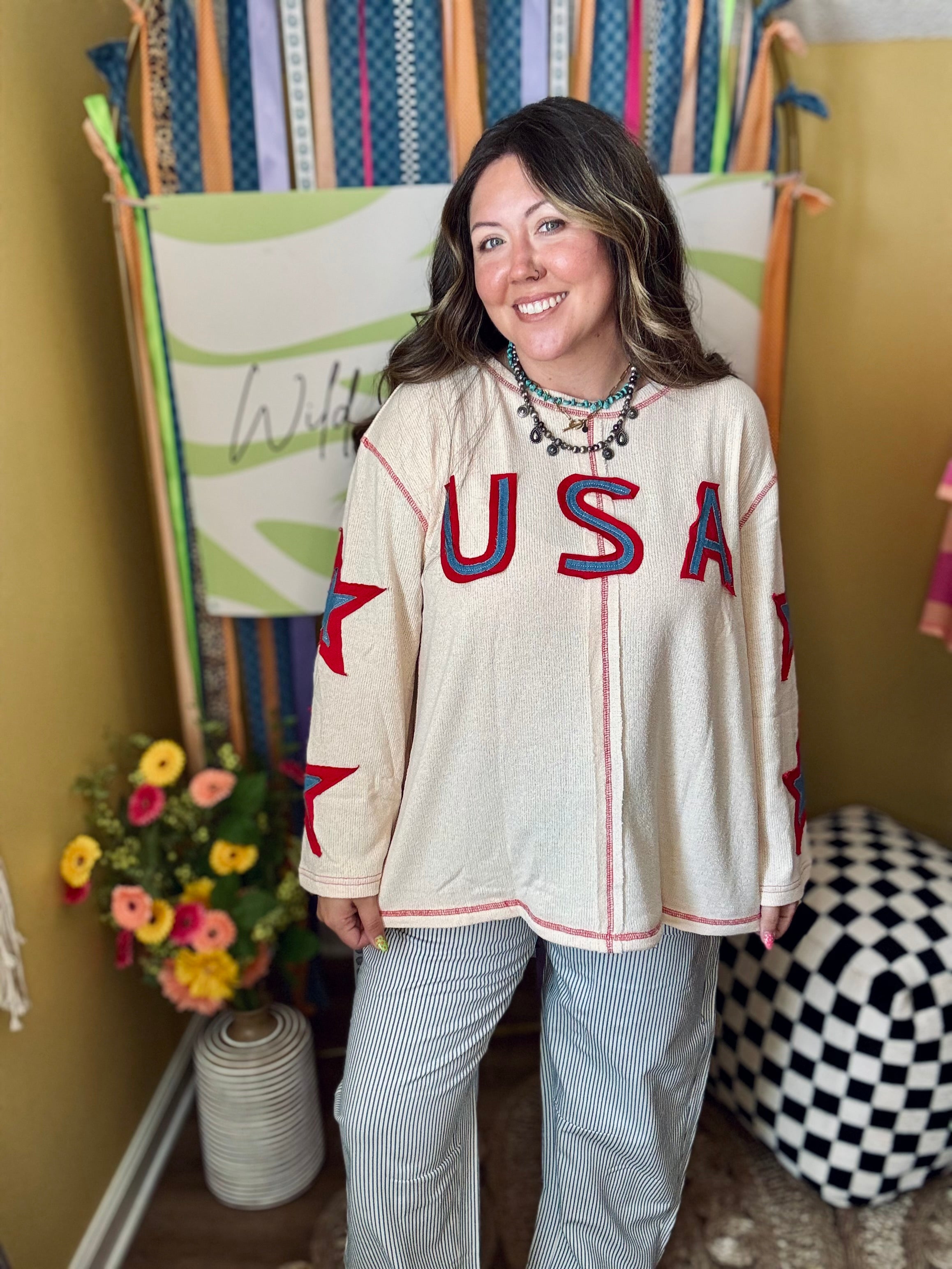USA Patchwork Top