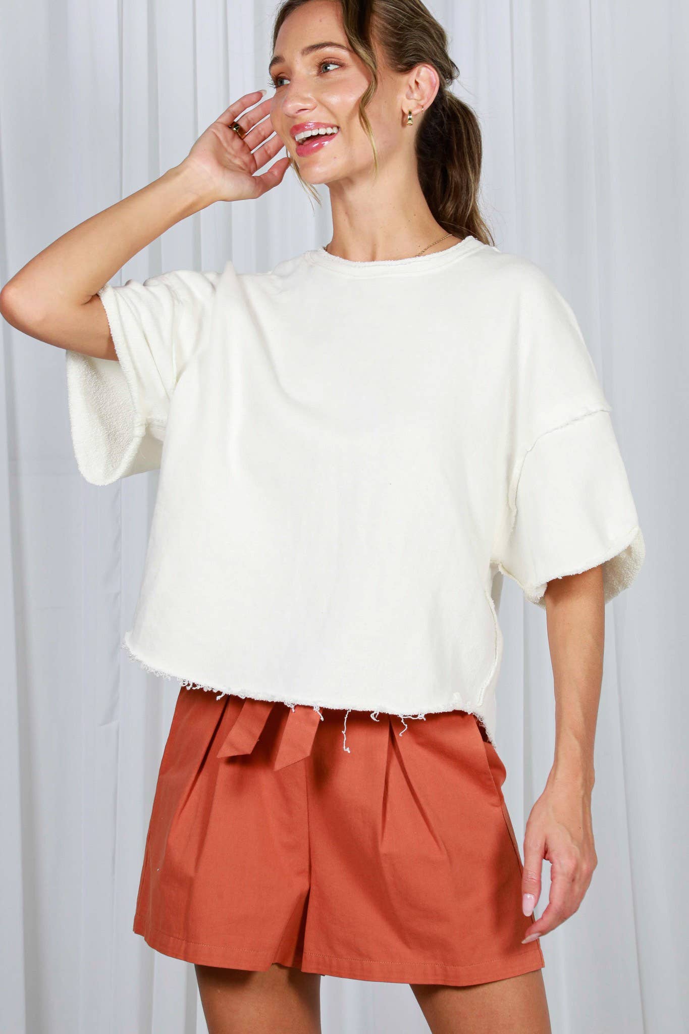 Vintage Cut Edge Knit Top