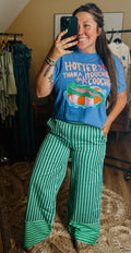 Striped Wide-Leg Pants