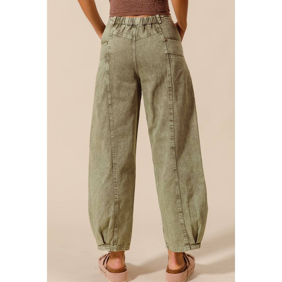 Mineral Washed Barrel Pants