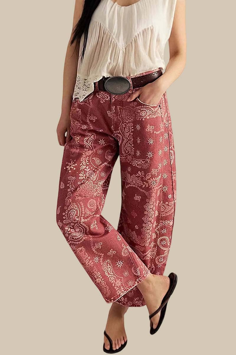 Paisley Pattern Jeans