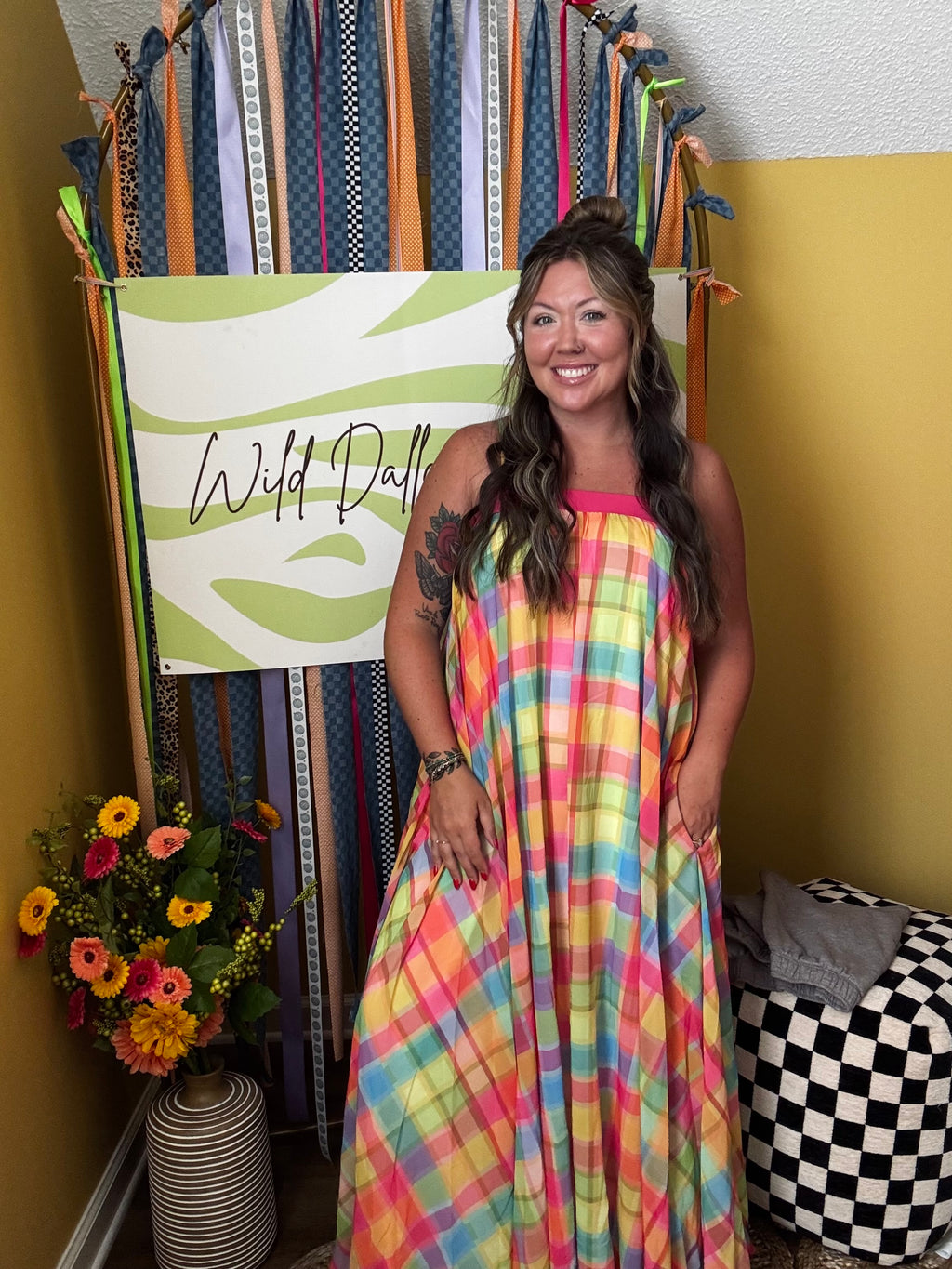 Prism Plaid Maxi Dress