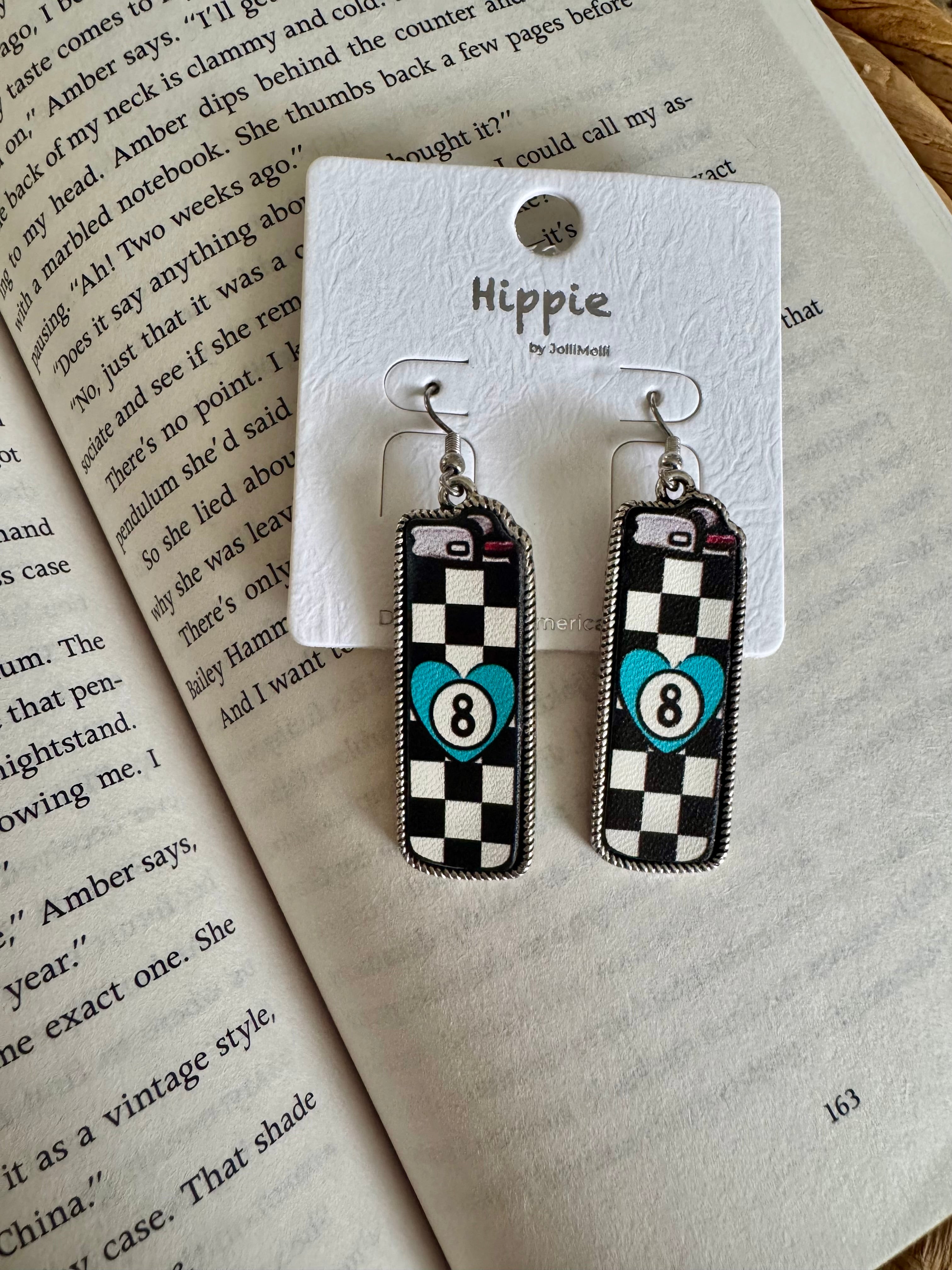 Checkered Lighter Earrings