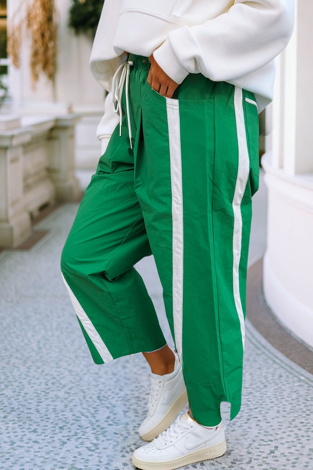 Striped Cropped Pants