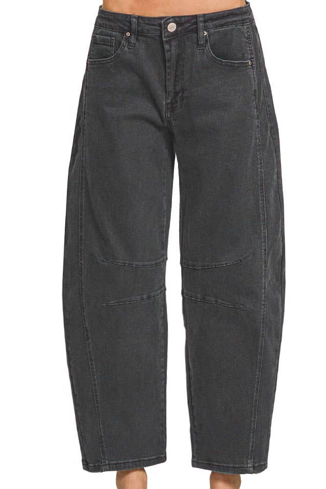 High Rise Barrel Leg Pants