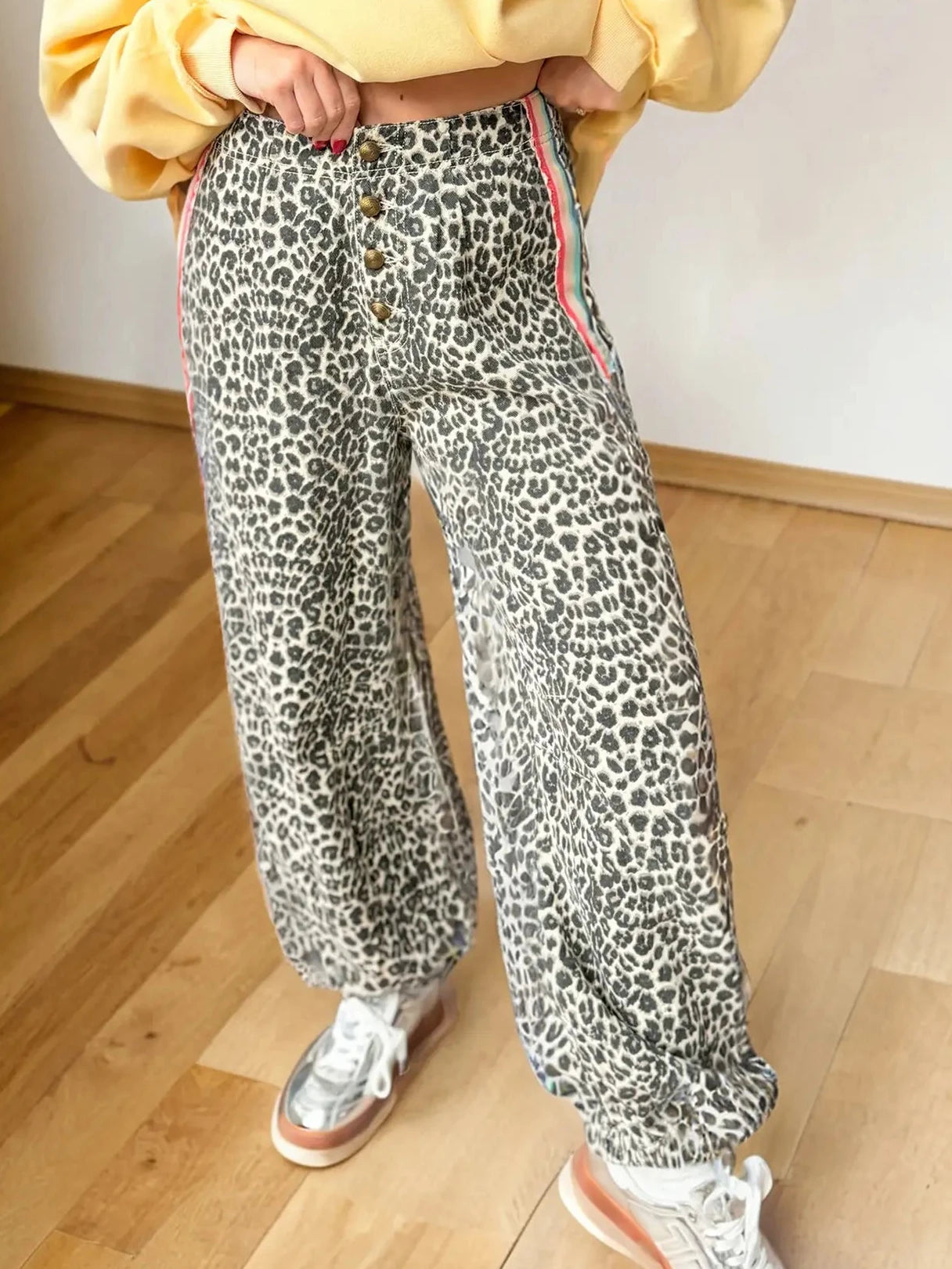Leopard/Rainbow Joggers